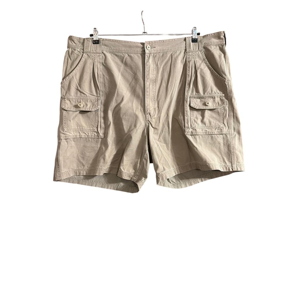Cabela's Men's 7 Pocket Hiker Shorts Khaki Gray Outdoor Cargo Shorts Size 46